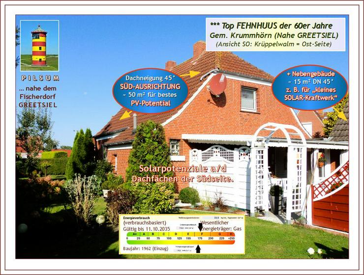 Bild 8: Ostfriesische NORDSEE-Küste von privat: Saniertes, modernisiertes u. gepfl. EFH „FEHNHAUS“ + Garage, NeGeb. auf großem Grdst.