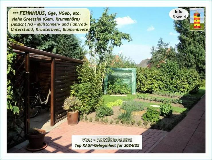 Bild 16: Ostfriesische NORDSEE-Küste von privat: Saniertes, modernisiertes u. gepflegtes EFH „FEHNHAUS“ + Garage u. NeGeb. auf großem Grdst.