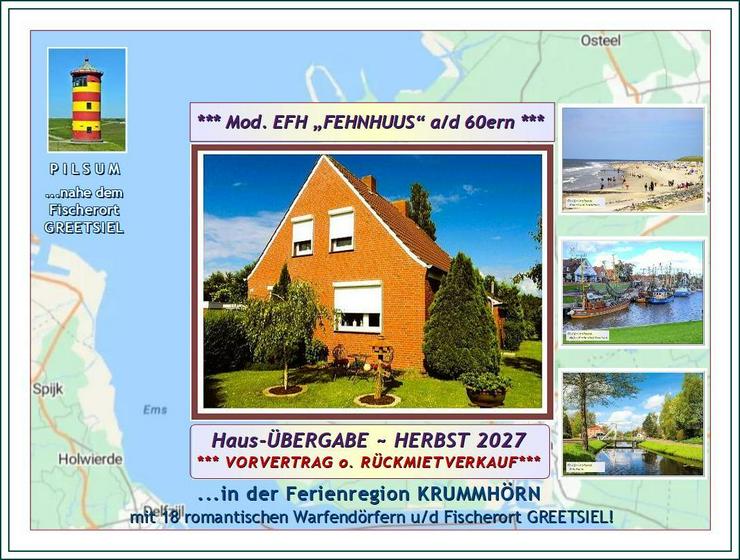 Bild 2: Südl. NORDSEE-KÜSTE: ein EFH "WOHN-KLASSIKER“ von privat: saniert & modernisiert mit Garage, NeGeb. auf großem Grdst.