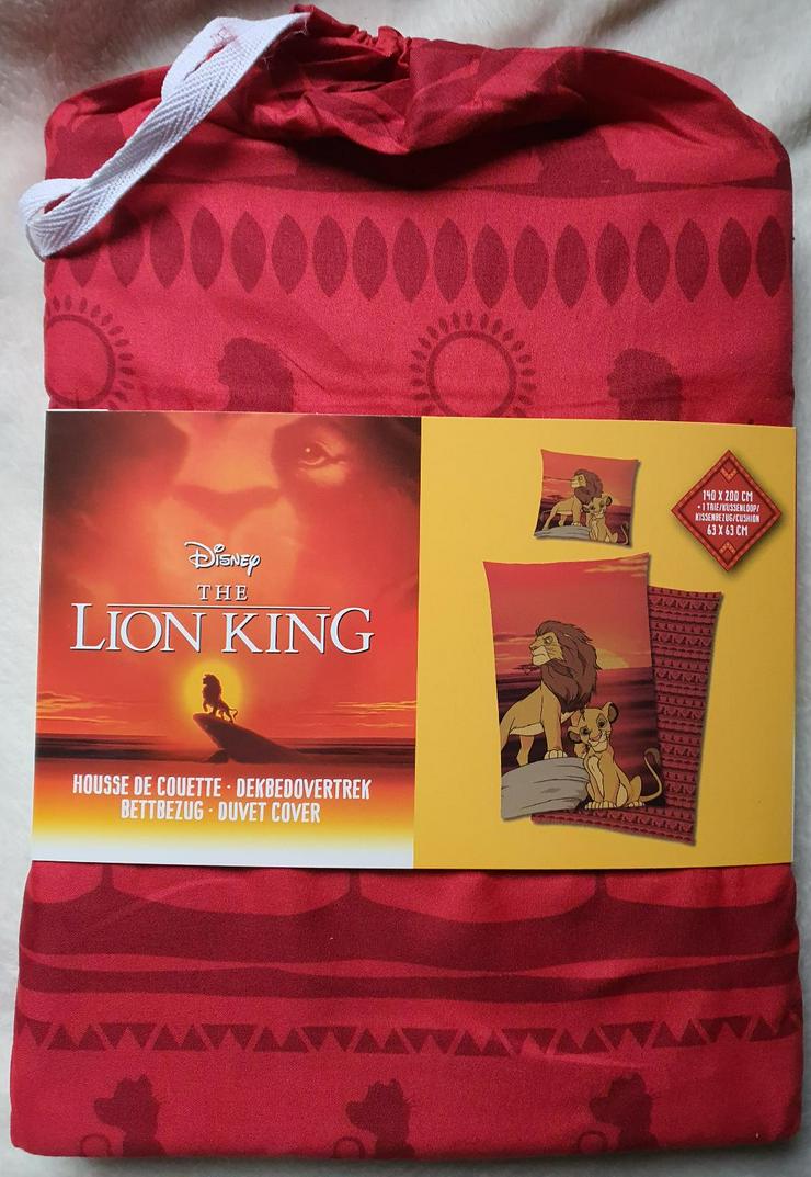 Bild 3: BETTWÄSCHE Bettbezug Lion King 140 x 200 cm KÖNIG DER LÖWEN