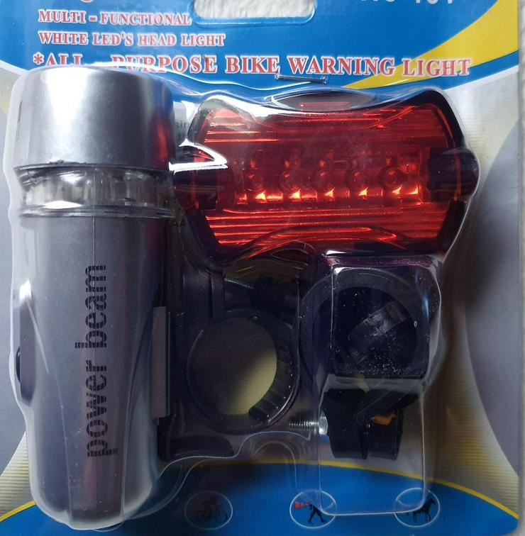 Bild 4: FAHRRAD LICHT SET LED Beleuchtung Set Rücklicht Fahrradlicht