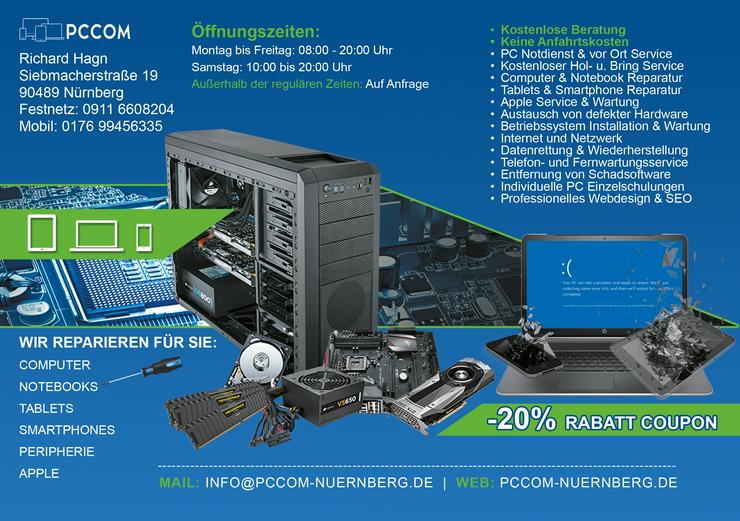 PCCOM Nürnberg - PC- u. Notebook Reparatur | Installation | Wartung