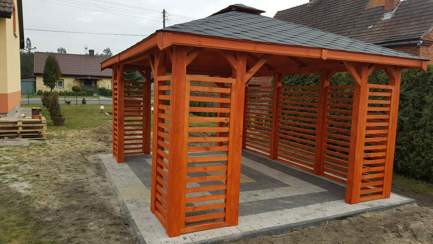 GARTEN HOLZHAUS MIT IMPRÄGNIERUNG PAVILLON BITUMENSCHINDELN CIECHANOW 3,5x4,5m - Weitere - Bild 7