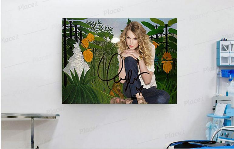 Bild 6:  Taylor Swift von Henri Rousseau. Blickfang! Starsouvenir. Geschenkidee. Superdeko. 45x30 cm. Wandbild. Unikat!