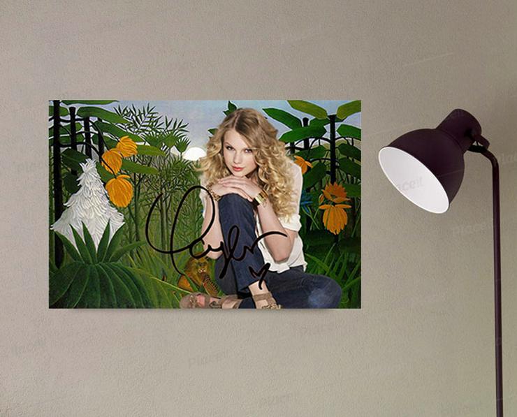 Bild 4:  Taylor Swift von Henri Rousseau. Blickfang! Starsouvenir. Geschenkidee. Superdeko. 45x30 cm. Wandbild. Unikat!