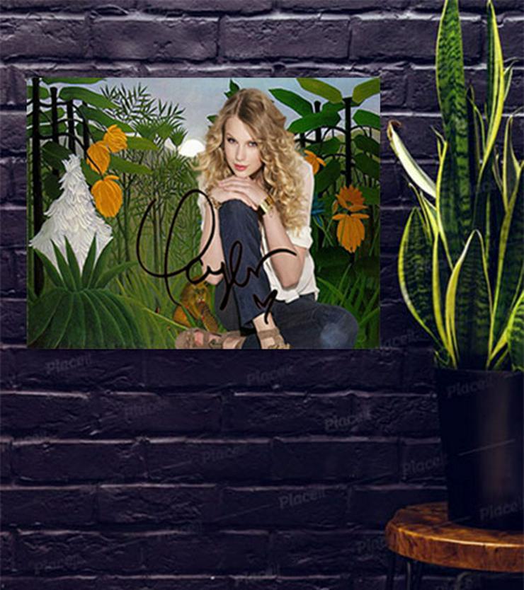Bild 5:  Taylor Swift von Henri Rousseau. Blickfang! Starsouvenir. Geschenkidee. Superdeko. 45x30 cm. Wandbild. Unikat!