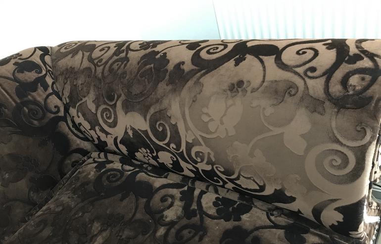 Bild 7: Bretz Mammut Dreisitzer Sofa braun samt mit edlen Swaroswki Kristallen