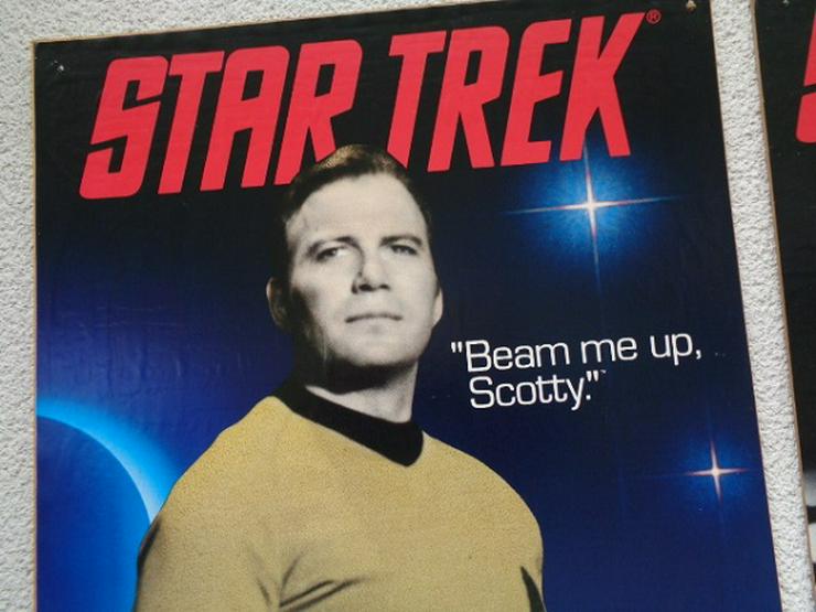 Bild 2: Star Trek Captain Kirk in Lebensgröße 190cm auf Hartfaserplatte
