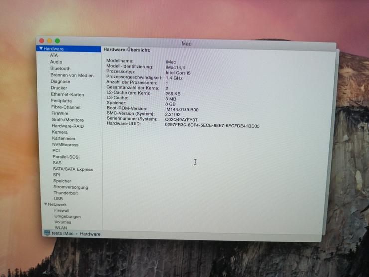 Bild 9: Apple i Mac  All in One - MF883D/A Model No : A 1418