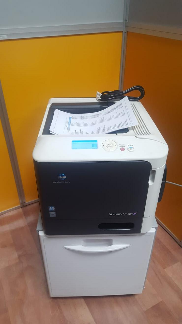 Bild 6: Drucker Konica Minolta Bizhub C3100P Farblaserdrucker mit Netzwerk/Duplex/USB Toner ist VOLL