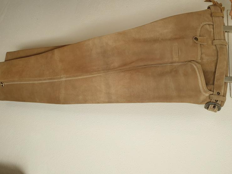 Oktoberfestzeit:  Da.Trachten-Hose Gr. 40 / Ziegenvelourleder-hellbeige  Nur 50,--€   