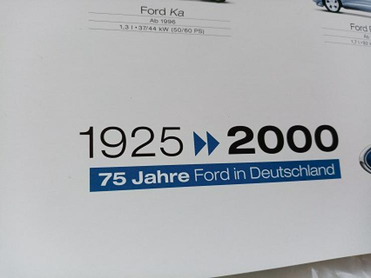 Bild 2: Ford 75 Jahre am Deutschen Rhein mit Model T seltenes Plakat mit dt Modelpalette