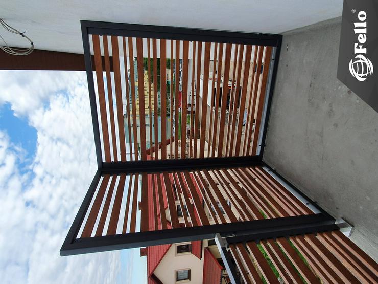 Bild 3: Balkontrennwände aus Polen, aus Aluminium und Edelstahl