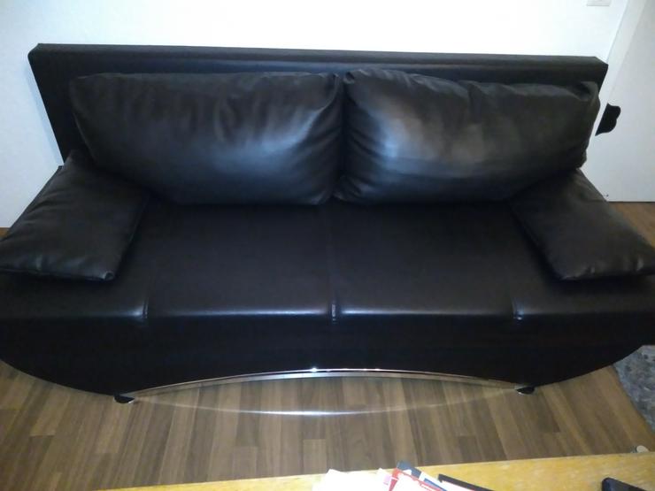 Gut gemachte Lederimitat Couch mit zwei Sesseln - Sofas & Sitzmöbel - Bild 2