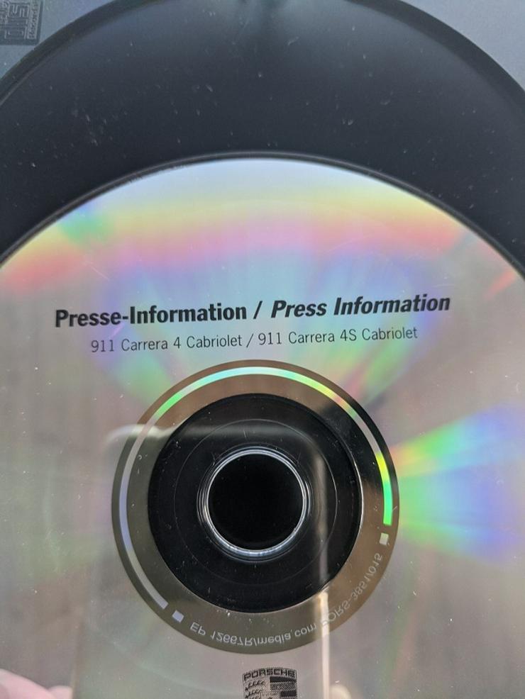 Porsche Presse Info CD aus 2005 für Carrera4 + 4S Cabrios Modeljahr 2006