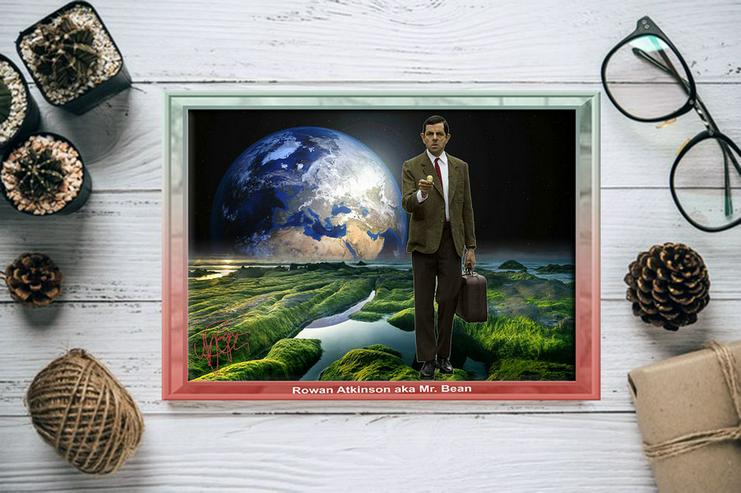 Bild 4: Rowan Atkinson Star Souvenir. Super Deko. Geschenkidee.  Einmalig! Wandbild. Neuheit! Sammelobjekt. Zimmerdeko. Blickfang! 