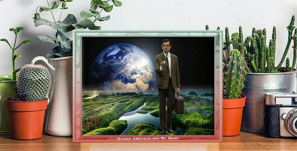 Bild 3: Rowan Atkinson Star Souvenir. Super Deko. Geschenkidee.  Einmalig! Wandbild. Neuheit! Sammelobjekt. Zimmerdeko. Blickfang! 