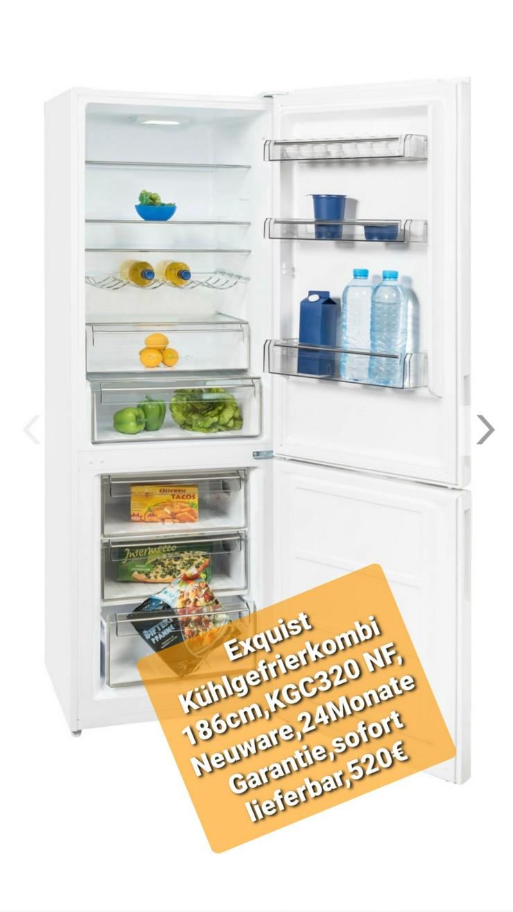 Exquisit Kühlgefrierkombi 186cm, KGC320 NF - Kühlschränke - Bild 1