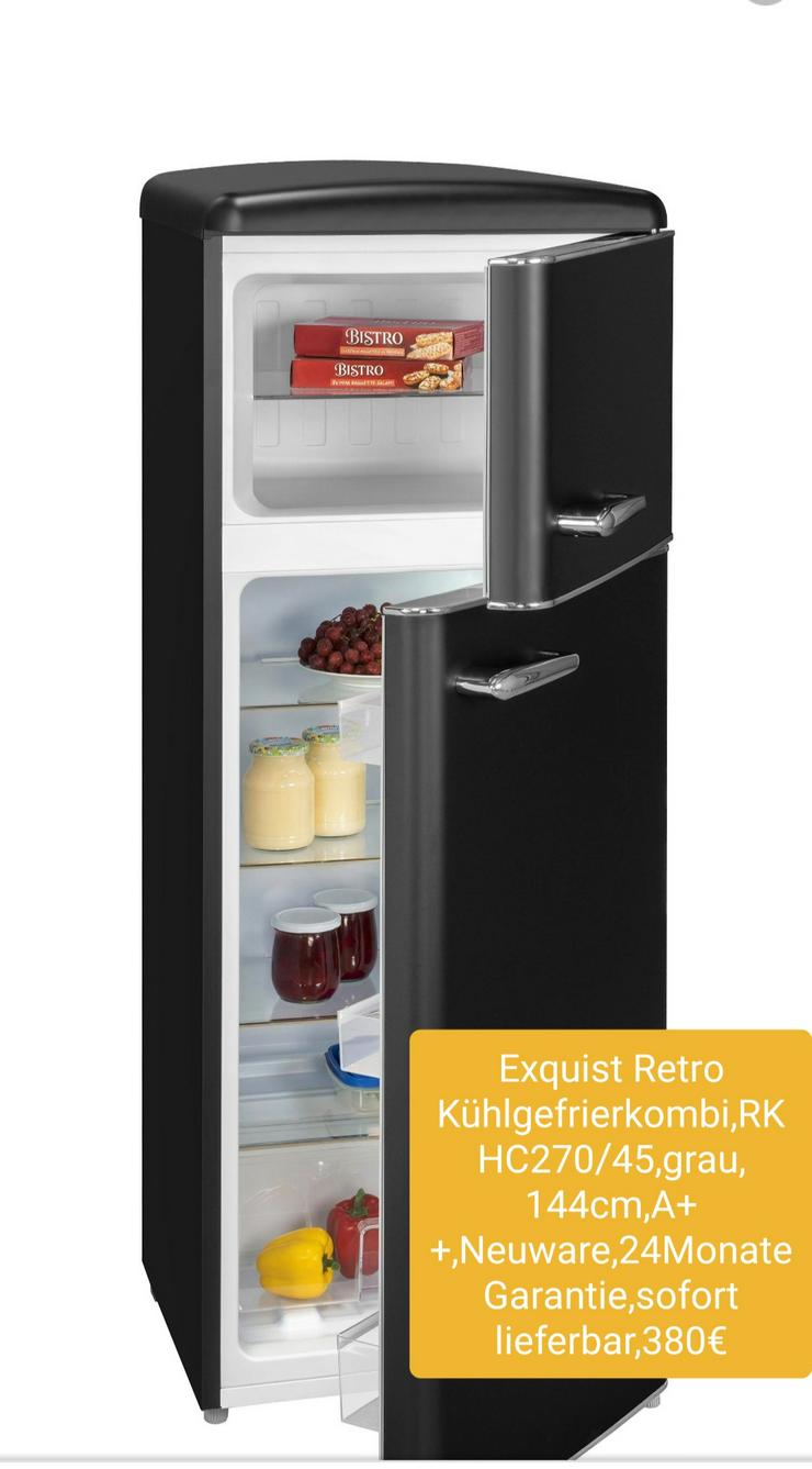 Exquisit Retro Kühlgefrierkombi, 144cm, A++ - Kühlschränke - Bild 1