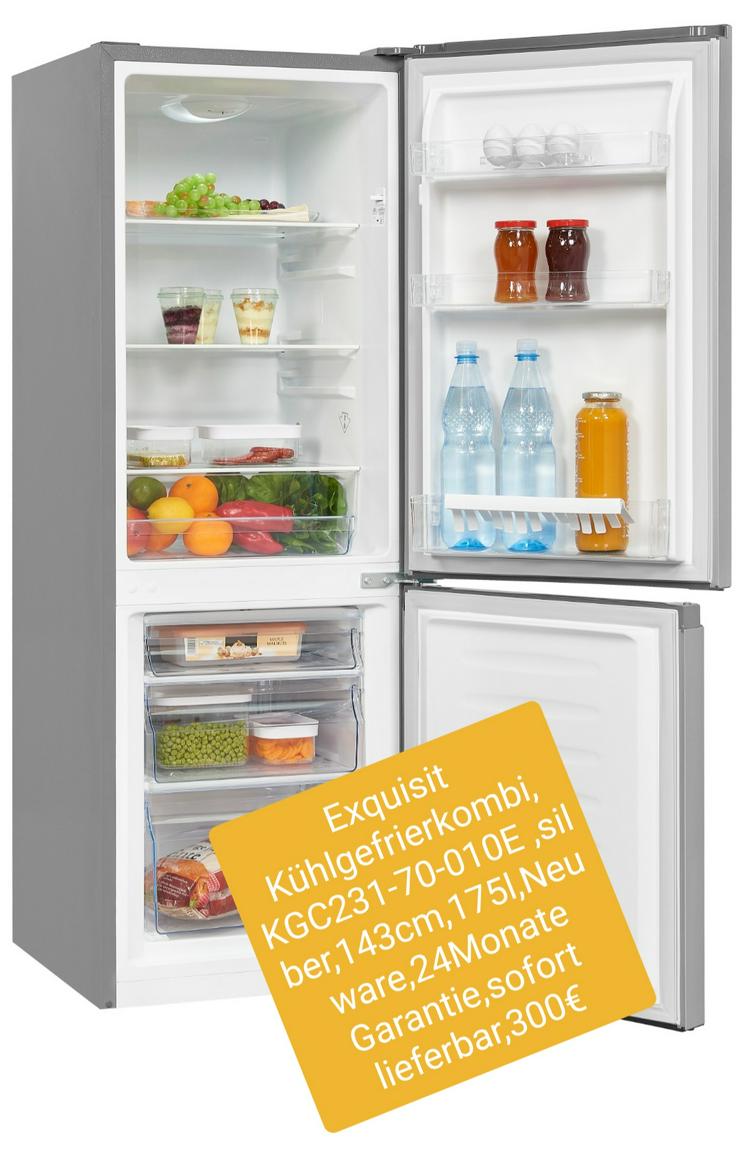 Exquisit Kühlgefrierkombi KGC231-70-101E, 143cm, 175l - Kühlschränke - Bild 1