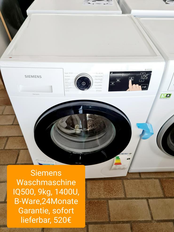 Siemens Waschmaschine IQ500, 9kg, 1400U - Waschmaschinen - Bild 1