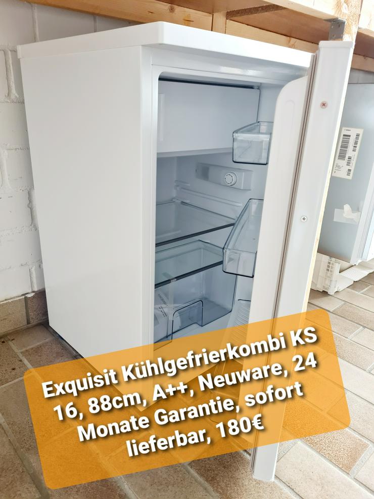 Exquisit Kühlgefrierkombi KS16, 88cm - Kühlschränke - Bild 1