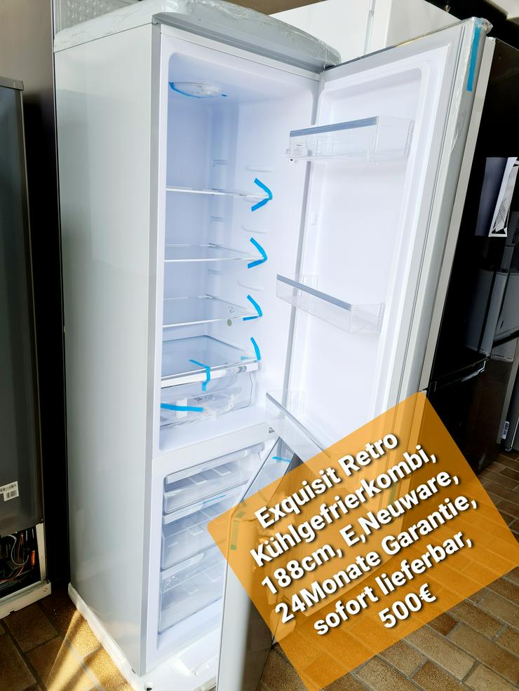 Exquisit Retro Kühlgefrierkombi , 188cm, E, Neuware - Kühlschränke - Bild 1