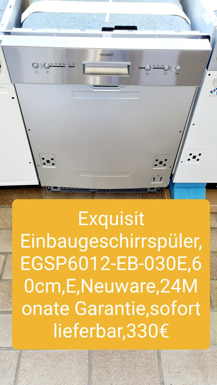 Exquisit Einbaugeschirrspüler, EGSP6012-EB-030E, 60cm - Geschirrspüler - Bild 1