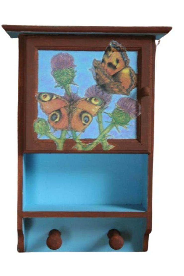 Holz Hängeschränkchen Schmetterlinge - Schränke & Regale - Bild 1