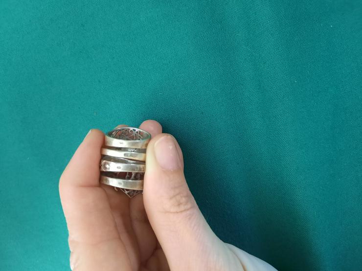 Bild 2: 4  Stück Ringe,  Silber 