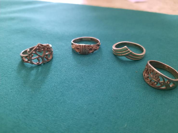 4  Stück Ringe,  Silber  - Ringe - Bild 3