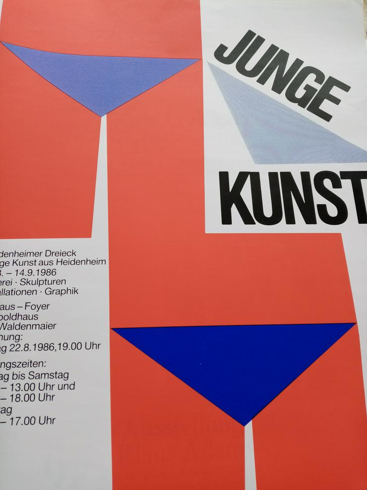 1986. Junge Kunst  Plakat 7920 Heidenheim Vonhoff - Poster, Drucke & Fotos - Bild 1