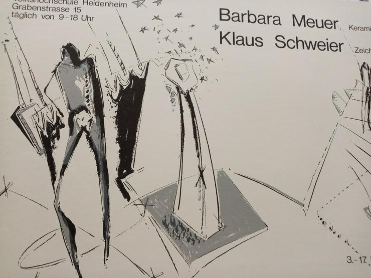 1982 Austellungs Plakat  Heidenheim Meuer Schweier