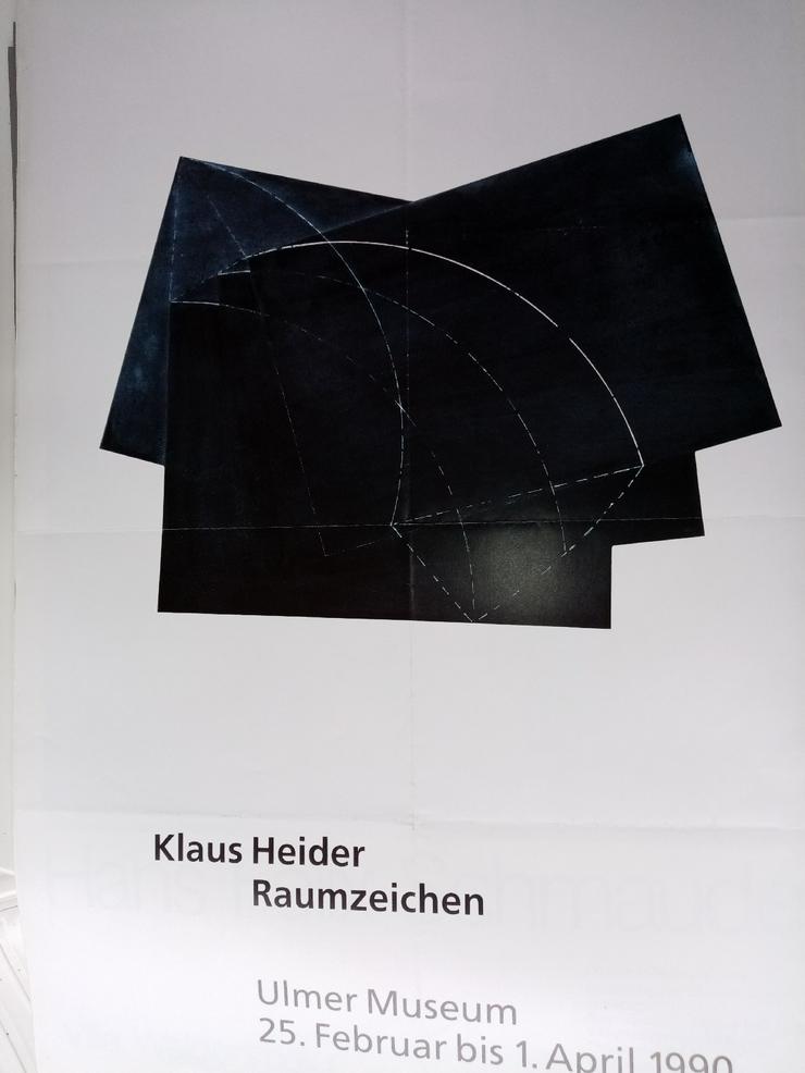 1990 Klaus Heider Ausstellungs Plakat Raumzeichen Ulm