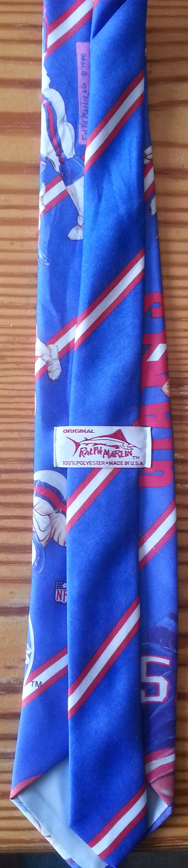 Original Ralph Marlin New York Giants Football-Krawatte für Männer Vintage 1990 - Krawatten & Fliegen - Bild 2