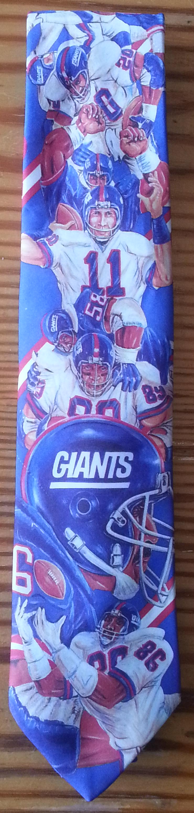 Bild 1: Original Ralph Marlin New York Giants Football-Krawatte für Männer Vintage 1990