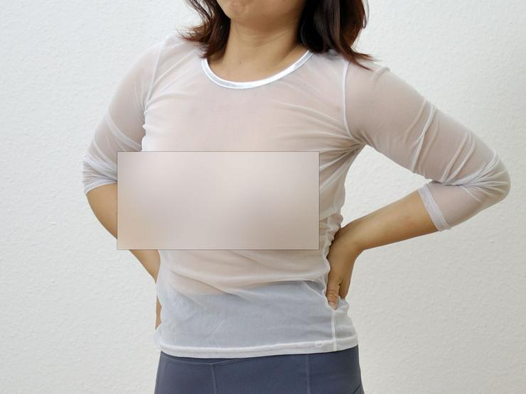 Shirt , weiß , transparent  - Größen 40-42 / M - Bild 2