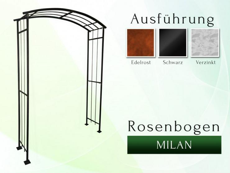 Bild 5: Eisen-, Metall- Gartenbogen MILAN Breite 1,2 – 1,6 m