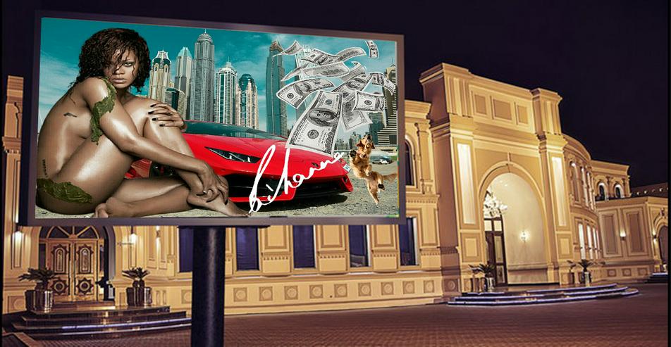 Bild 2:  RIHANNA in Dubai. Blickfang! Starsouvenir. Super Deko. Geschenkidee.  Wandbild. Neuheit! Sammelobjekt. Zimmerdeko. Unikat!  