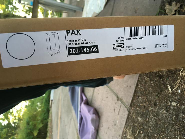 Bild 2: PAX Korpus Kleiderschrank, originalverpackt, weiß 100x58x201 cm