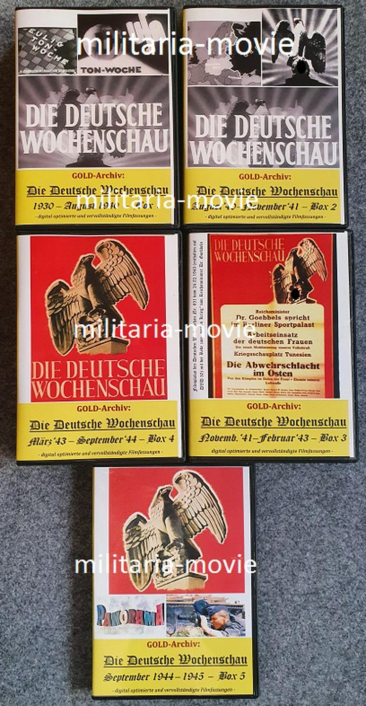 Die Deutsche Wochenschau DVD Archiv, Gold-Archiv, 43 DVDs in 5 Boxen, 1930-1945 inkl. 61 HD-Filme, DVD-Video-Format, UNCUT!
