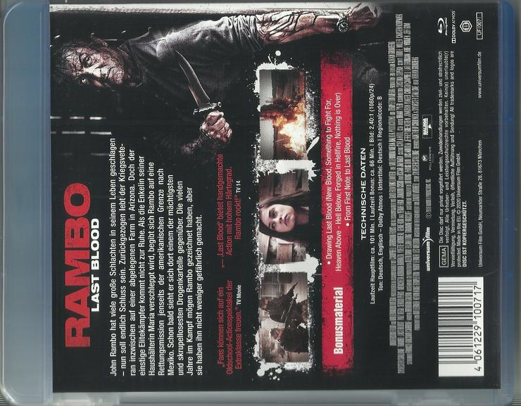 Bild 3: RAMBO 5 - LAST BLOOD - BLU-RAY - € 5 - NEUWERTIG