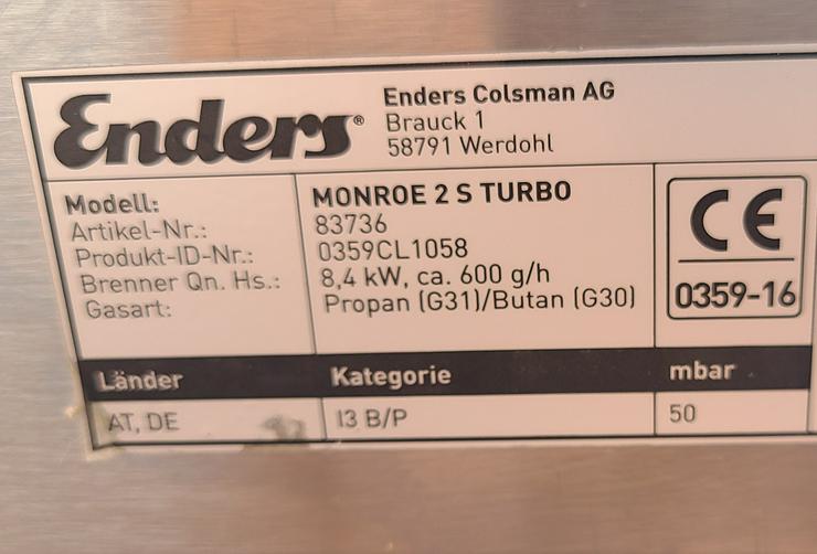 Bild 15: Enders Gasgrill Monroe 2 S mit 2 Brennern und Turbo-Zone