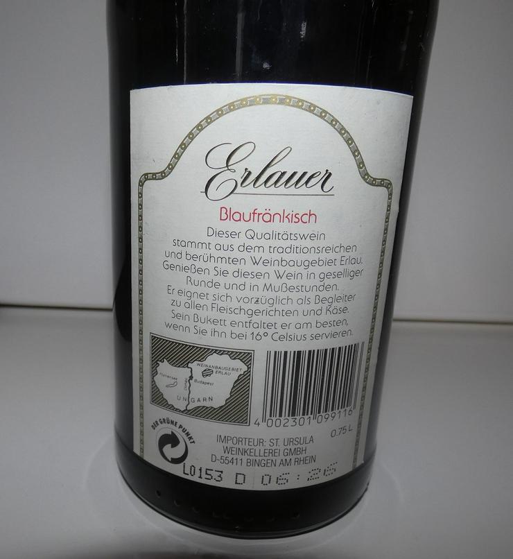 Bild 4: Erlauer Blaufränkisch1997, Qualitätswein aus Ungarn
