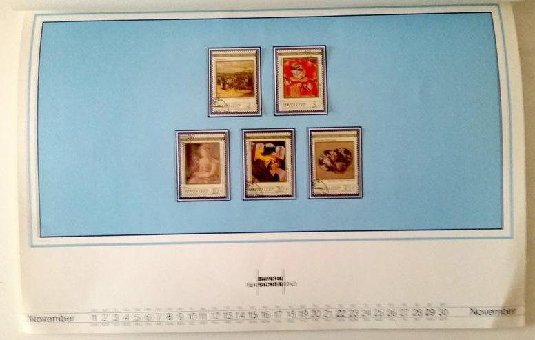 OLYMPIA 1992 Briefmarkenkalender "Briefmarken aus aller Welt" - Kollektionen & Pakete - Bild 7