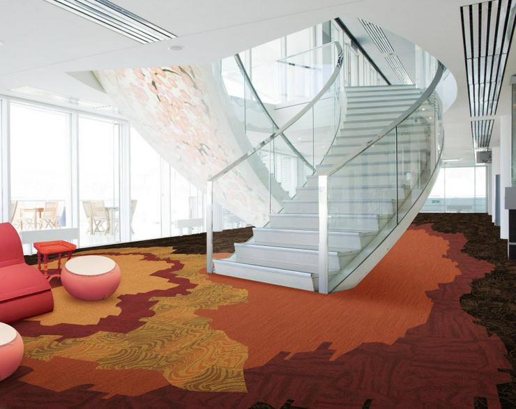 Schöne braune Interface Teppichfliesen mit dekorativem Muster - Teppiche - Bild 3