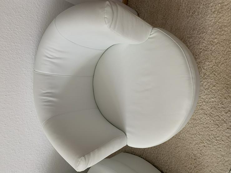 Weiße Kunstleder Couch - Sofas & Sitzmöbel - Bild 3