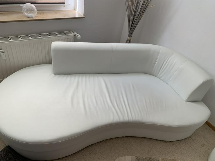 Weiße Kunstleder Couch - Sofas & Sitzmöbel - Bild 4