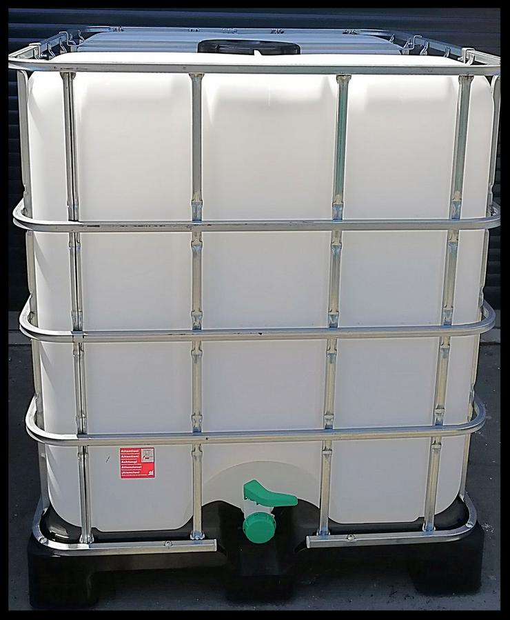 1000 Liter IBC Container als Regenwassertank - sauber wie neu - Pflanzen - Bild 1