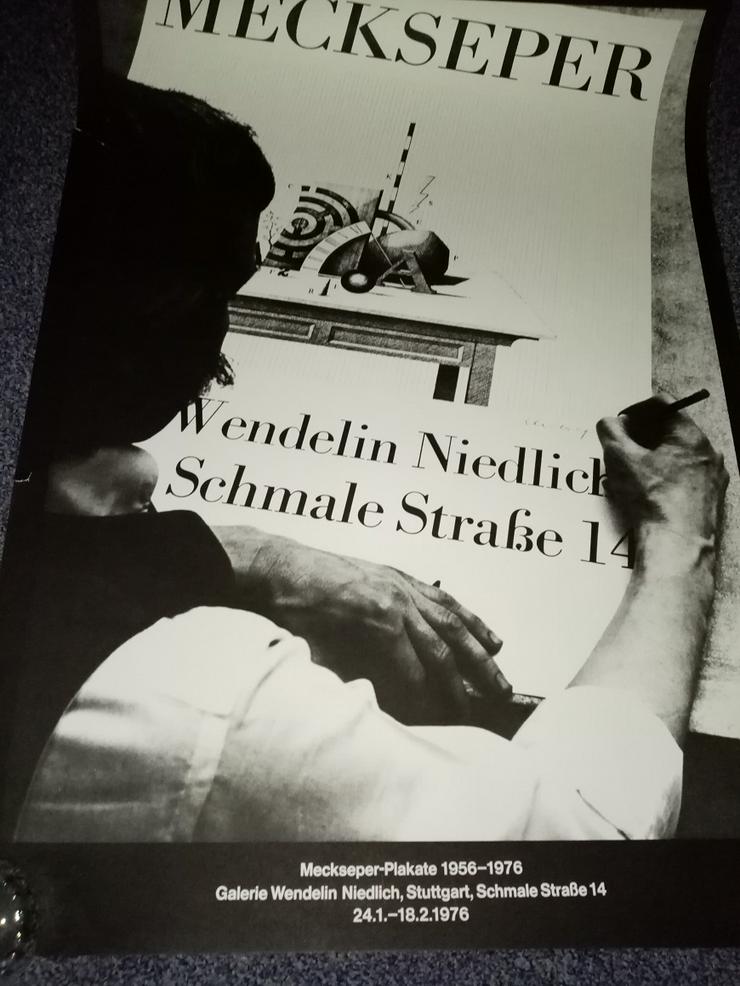 Stuttgart 1976 Meckseper Ausstellung Plakat Niedlich
